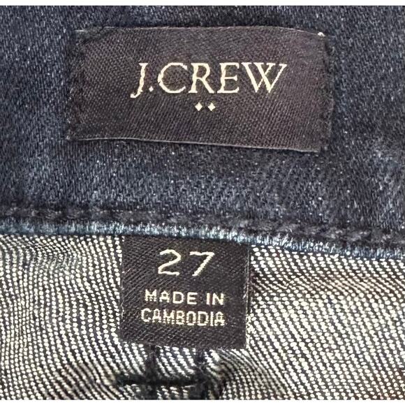 J. Crew Button Fly Denim Shorts Patch Pockets Dark Wash Blue Jean Size 27 - Picture 8 of 10